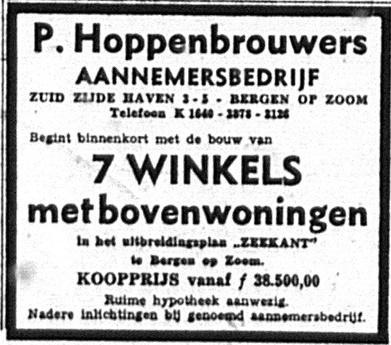 Winkelgalerij Zeekant  1960